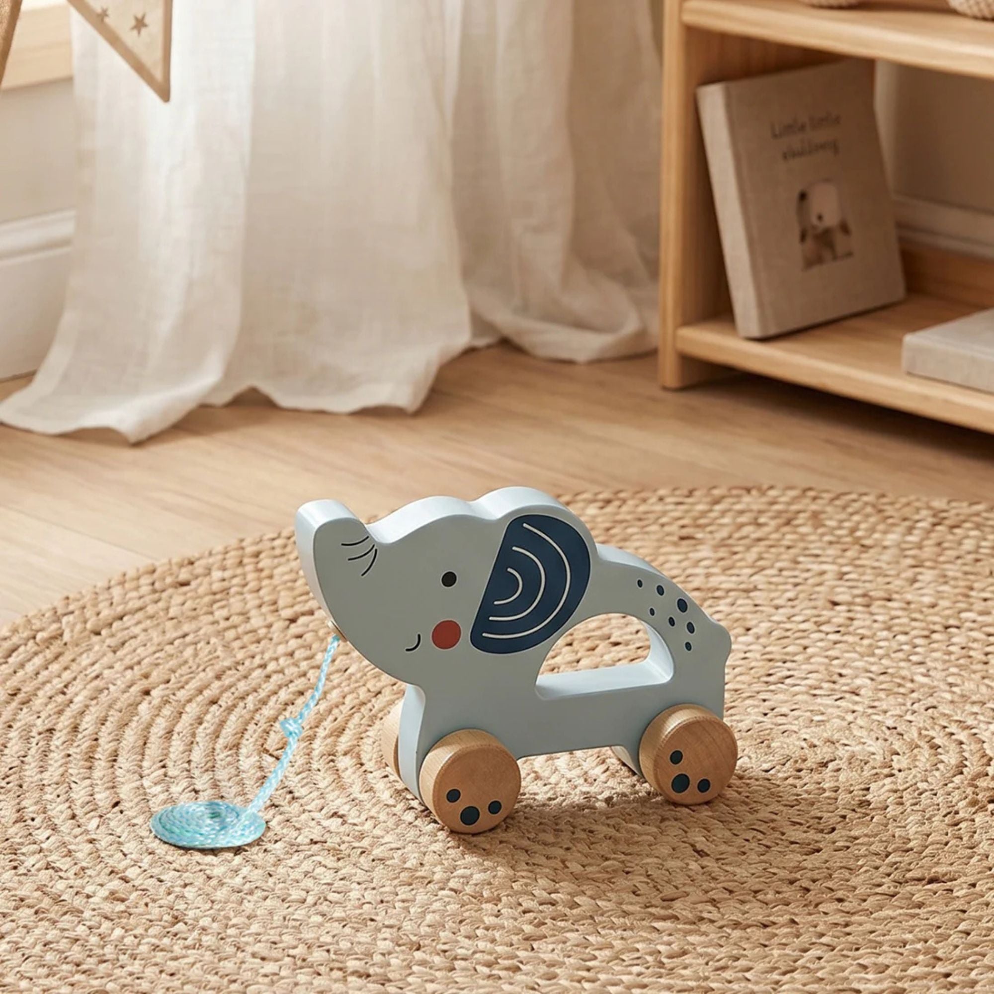 Elefante de Puxar em Madeira